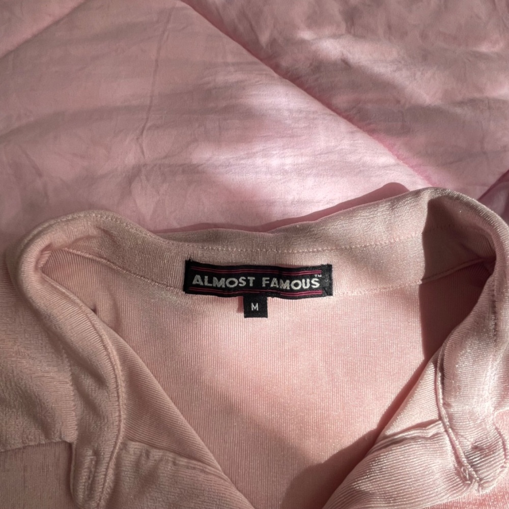 Pink Collared Button Down Top - Picture 3 of 3